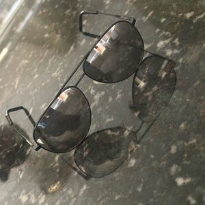 Saint Laurent Black Aviator Sunglasses